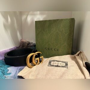 GUCCI GG Marmont wide belt (Size 100)